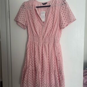 Pink Eyelet Dress